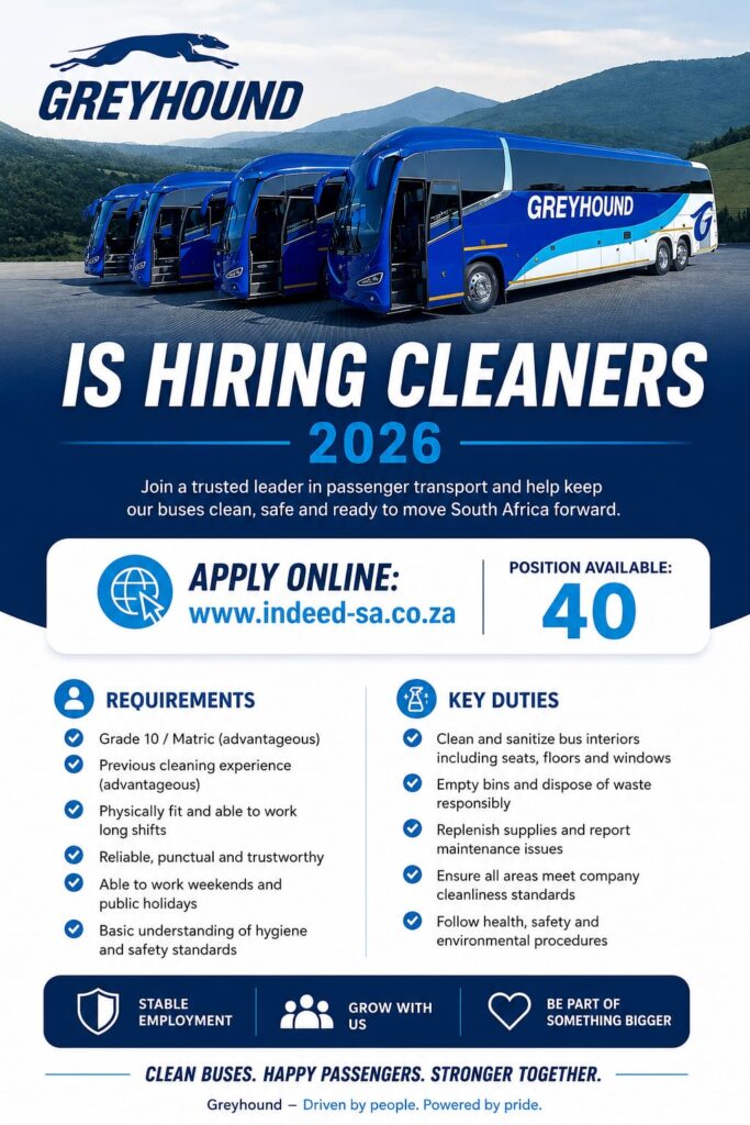 Greyhound Buses Cleaner Jobs Opportunities 2026 – Apply Today